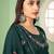 Green georgette embroidered & sequins free size suit