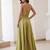 Green silk blend embroidered thread and sequins free size suit