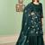 Green georgette embroidered & sequins free size suit