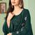 Green georgette embroidered & sequins free size suit