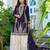 Purple fancy fabric embroidered free size suit