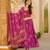 Purple blended cotton printed free size suit