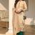 Cream blended cotton embroidered   sequins & printed dupatta free size suit