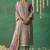 Purple organza embroidery and handwork  free size suit