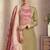 Olive silk blend embroidery & sequins  free size suit