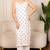 White blended cotton floral printed free size suit