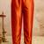Orange silk blend embroidered   sequins free size suit