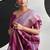 lavender cotton blend woven pallu casul wear saree