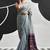 powder blue cotton blend woven pallu casul wear saree