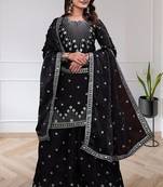Designer sharara suit with sequence and embroidered work