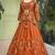 orange silk blend embroidered traditional lehenga choli upto 44