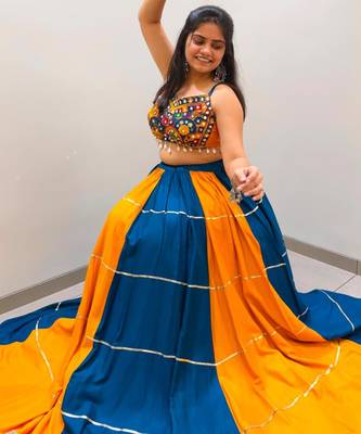 multicolor rayon embroidered traditional lehenga choli upto 42 2