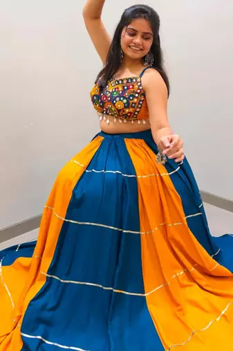 multicolor rayon embroidered traditional lehenga choli upto 42