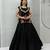 black cotton poly plain traditional lehenga choli upto 44