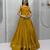 dark yellow cotton poly plain traditional lehenga choli upto 44