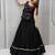 black cotton poly plain traditional lehenga choli upto 44