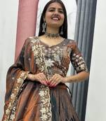 grey silk blend embroidered traditional lehenga choli upto 44