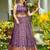 purple silk blend printed traditional lehenga choli upto 42
