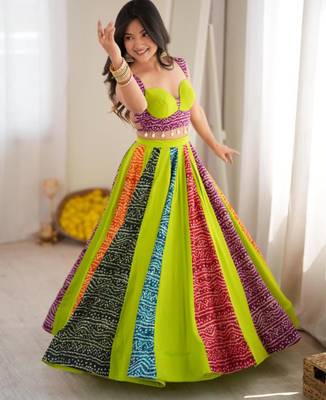 multicolor cotton poly printed traditional lehenga choli upto 44 1