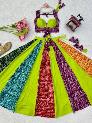 multicolor cotton poly printed traditional lehenga choli upto 44 2