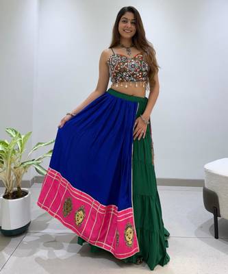multicolor rayon plain traditional lehenga choli upto 42 1