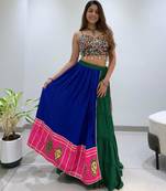 multicolor rayon plain traditional lehenga choli upto 42