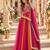 Rani&rust silk blend readymade anarkali suit with embroidery & beads work