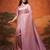 Pink silk blend woven saree with zari work