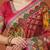 Multicolor silk blend printed saree with geometric print