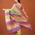 Multicolor silk blend printed saree with stripes print