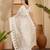 White net embroidered saree with thread work