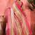 Multicolor chiffon printed saree with stripes print