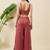 Women zari round neck crop-top & jacket with palazzos co-ords
