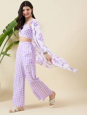 Checked pure cotton scoop neck summer checks co-ords 4