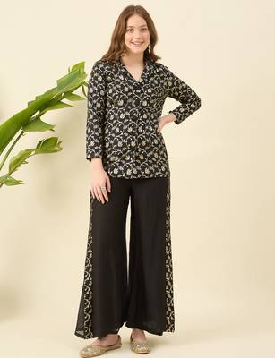 Woven designed top & trouser co-ord set 1