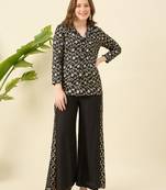 Woven designed top & trouser co-ord set