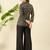 Woven designed top & trouser co-ord set