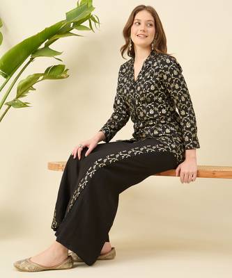 Woven designed top & trouser co-ord set 5