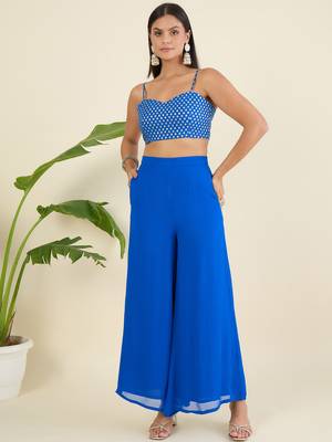 Royal blue cape style co-ord set 5
