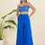 Royal blue cape style co-ord set