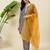 Women solid ethnic motifs round neck kurta with pand & dupatta
