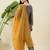 Women solid ethnic motifs round neck kurta with pand & dupatta