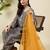 Women solid ethnic motifs round neck kurta with pand & dupatta