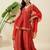 Women solid regular kurti with sharara & dupatta