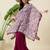 Women floral printed kaftan kurta with sharara
