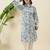 Women floral printed regular pure cotton kurta with trousers