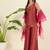 Women regular thread work top with palazzos & with dupatta