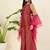 Women regular thread work top with palazzos & with dupatta