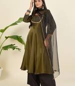 Women regular gotta patti kurta with palazzos & with dupatta