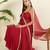 Women regular thread work kurta with palazzos & with dupatta
